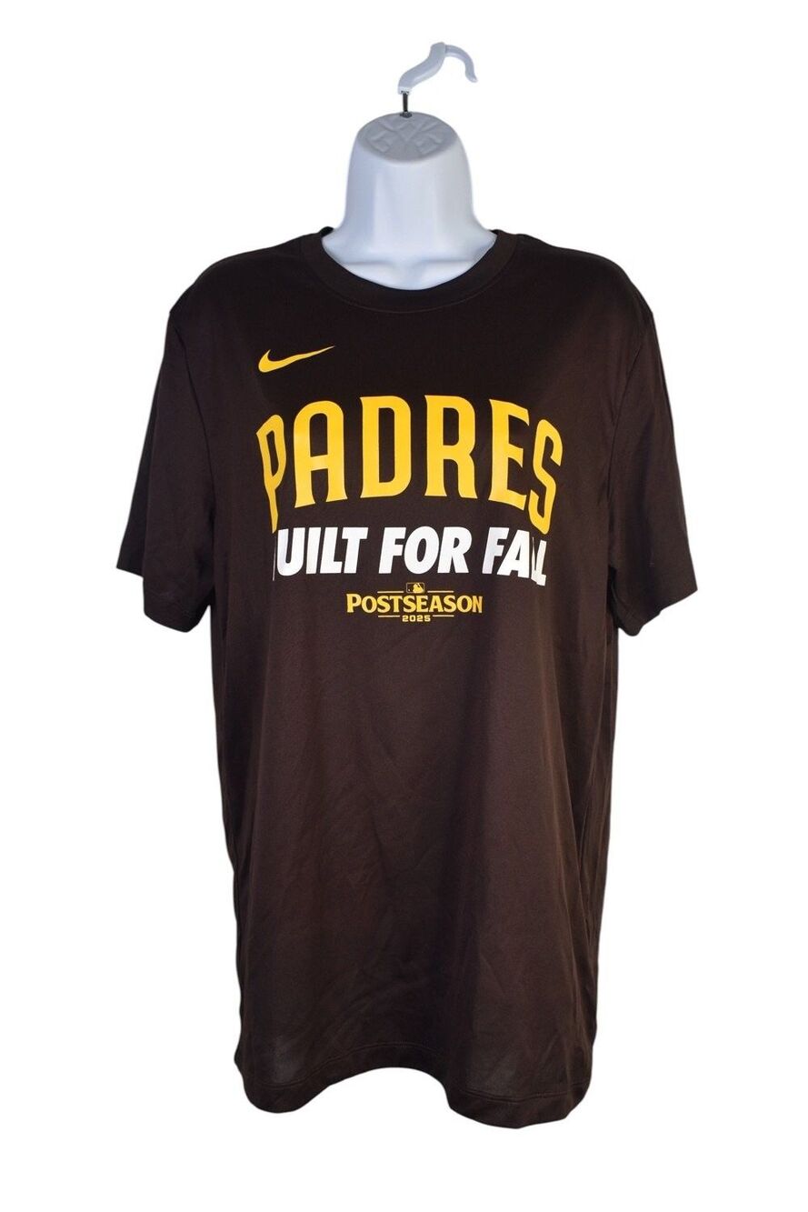 Nike The Nike Tee Brown Men Size M NWT San Diego Padres Baseball Post Season
